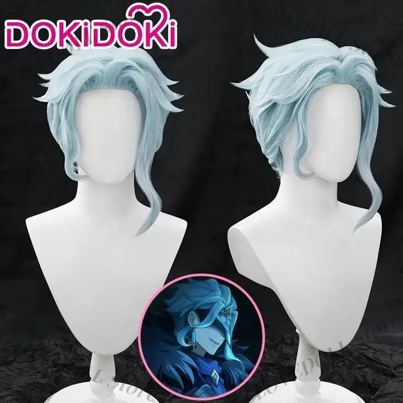 Anime Cosplay Wig Heat Resistant - Anime Genshin Impact Il Dottore Cosplay-Figur,