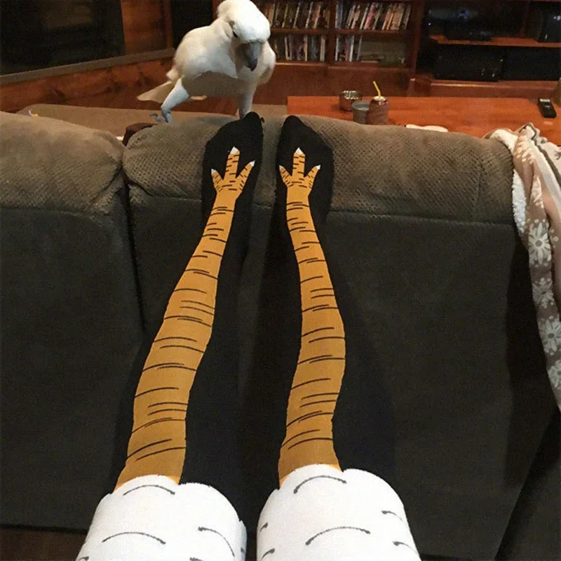 Funny Chicken Leg Socks - Lustige 3D-Hühner-Socken für Männer, Cartoon-Druck, Cosplay,