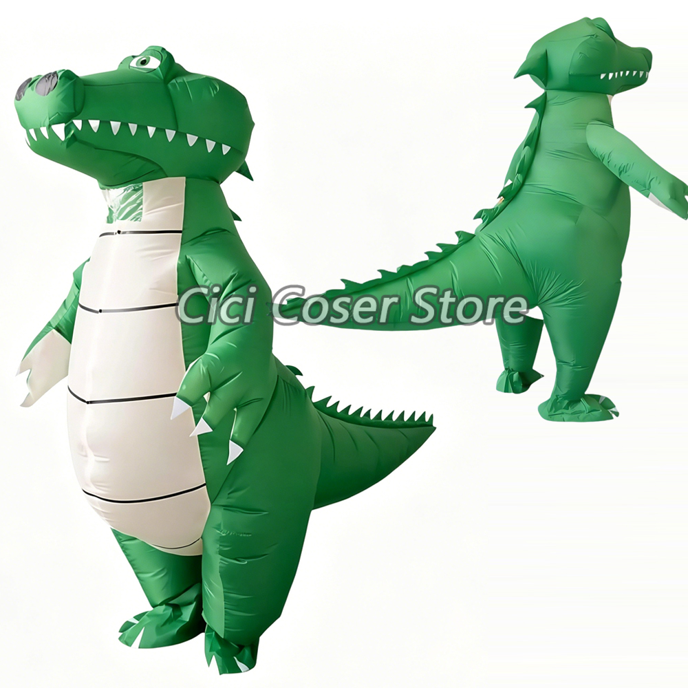 Inflatable Dinosaur Costume Adult - Anime Halloween Cosplay Aufblasbares Krokodil-Dinosaurier-Kostüm Weihnachten