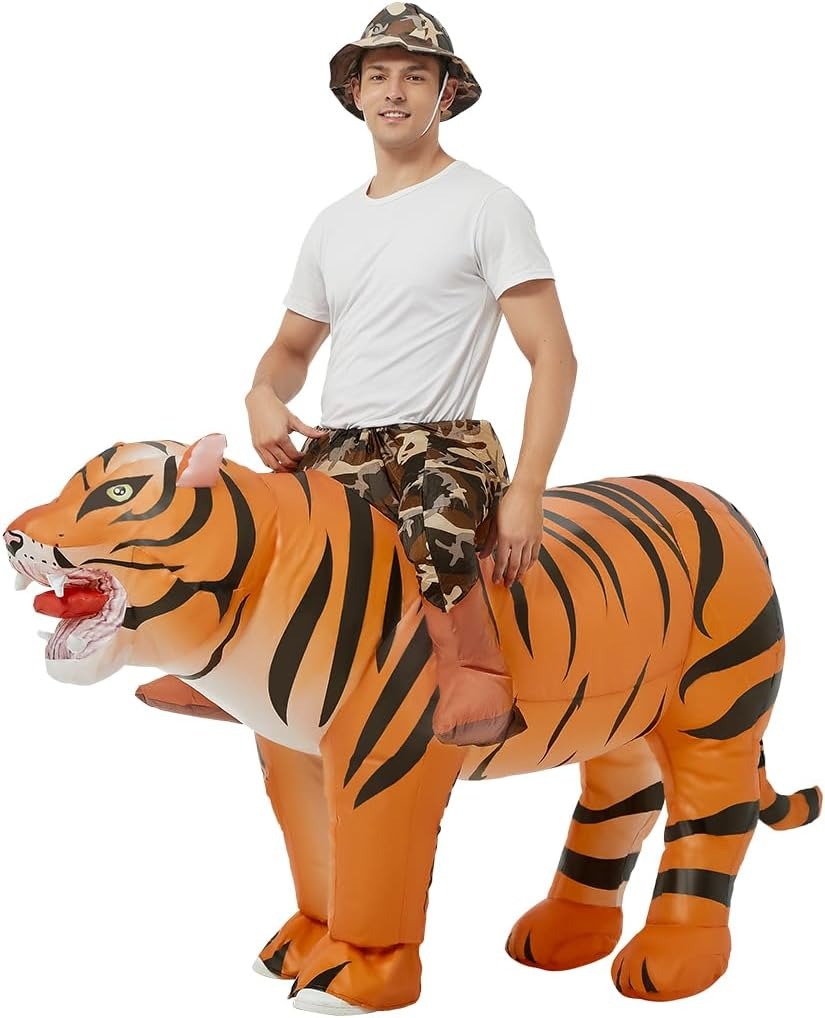 Costumes - Aufblasbares Tigerkostüm für Erwachsene Halloween-Kostüm für